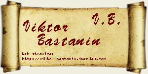 Viktor Baštanin vizit kartica